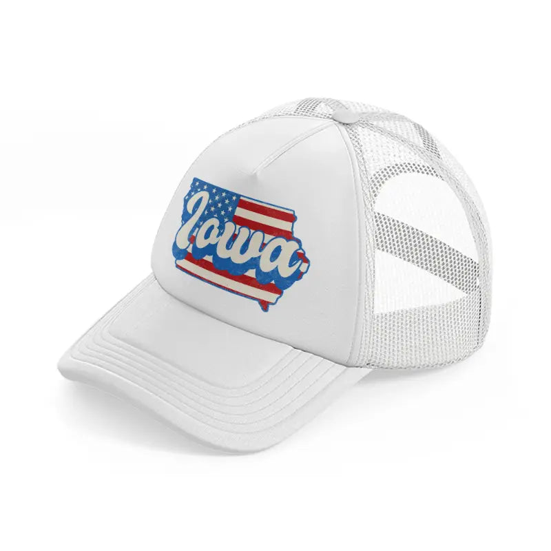 iowa flag-white-trucker-hat