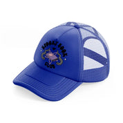 spooky book club blue trucker hat