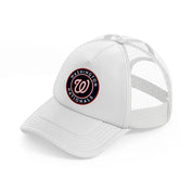 washington nationals white badge white trucker hat