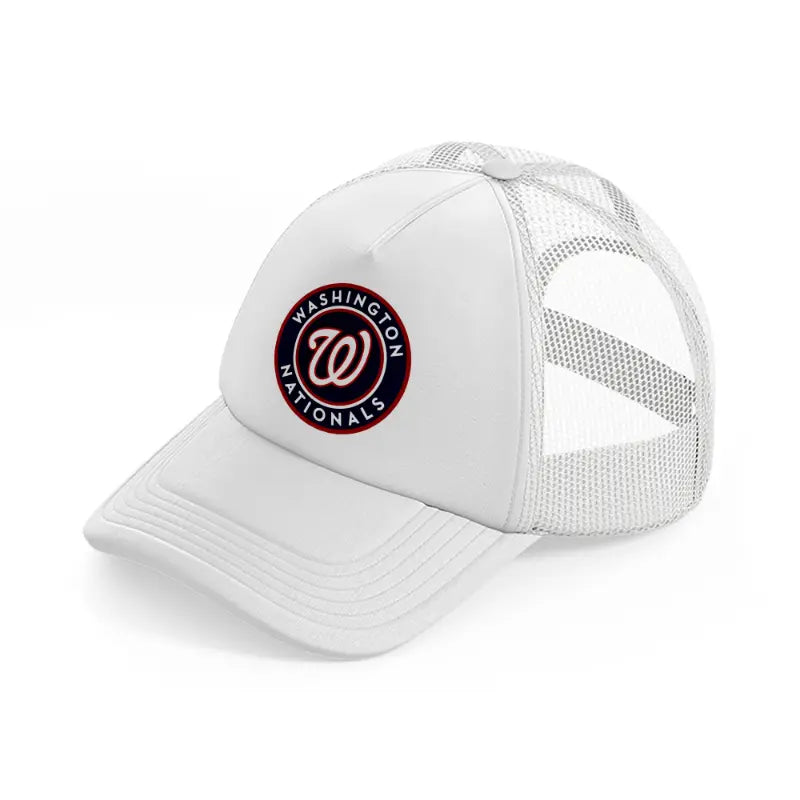 washington nationals white badge-white-trucker-hat