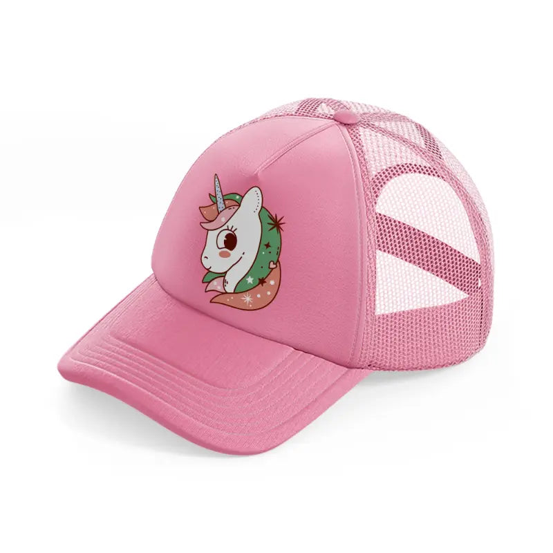 unicorn pink trucker hat