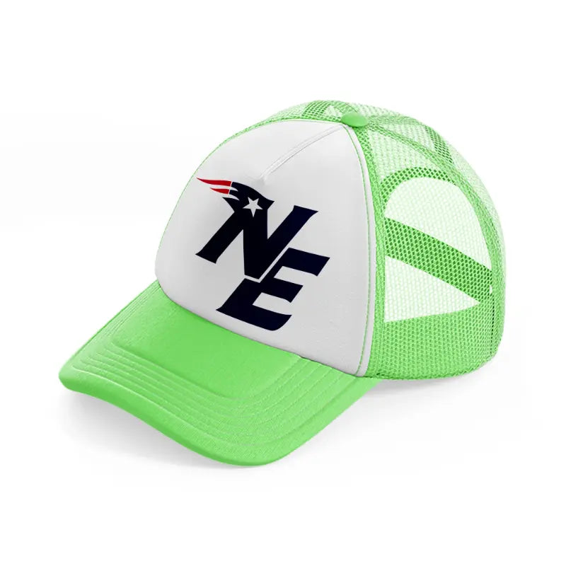 ne patriots-lime-green-trucker-hat