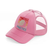 practice ball pink trucker hat