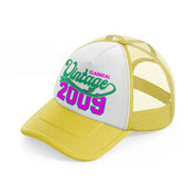 classical vintage 2009 yellow trucker hat