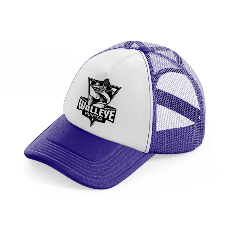 walleye hunter-purple-trucker-hat
