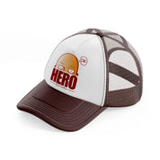 hero one punch man-brown-trucker-hat