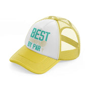 best grandpa by par blue yellow trucker hat