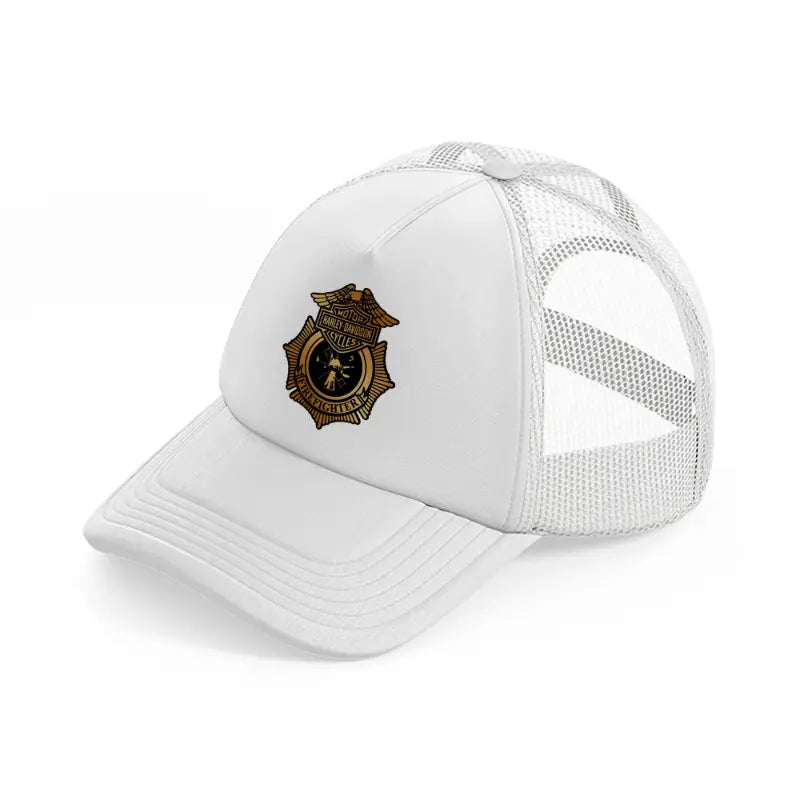 harley-davidson motorcycles firefighter-white-trucker-hat