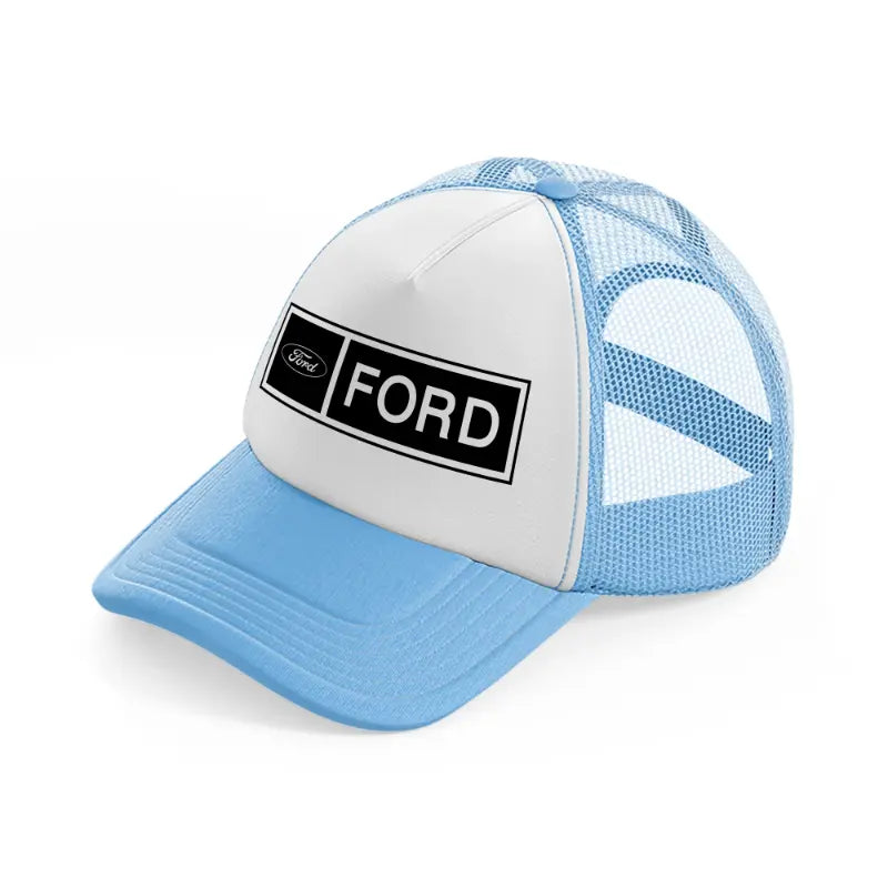 ford b&w sky blue trucker hat