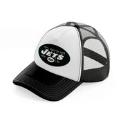 new york jets badge-black-and-white-trucker-hat
