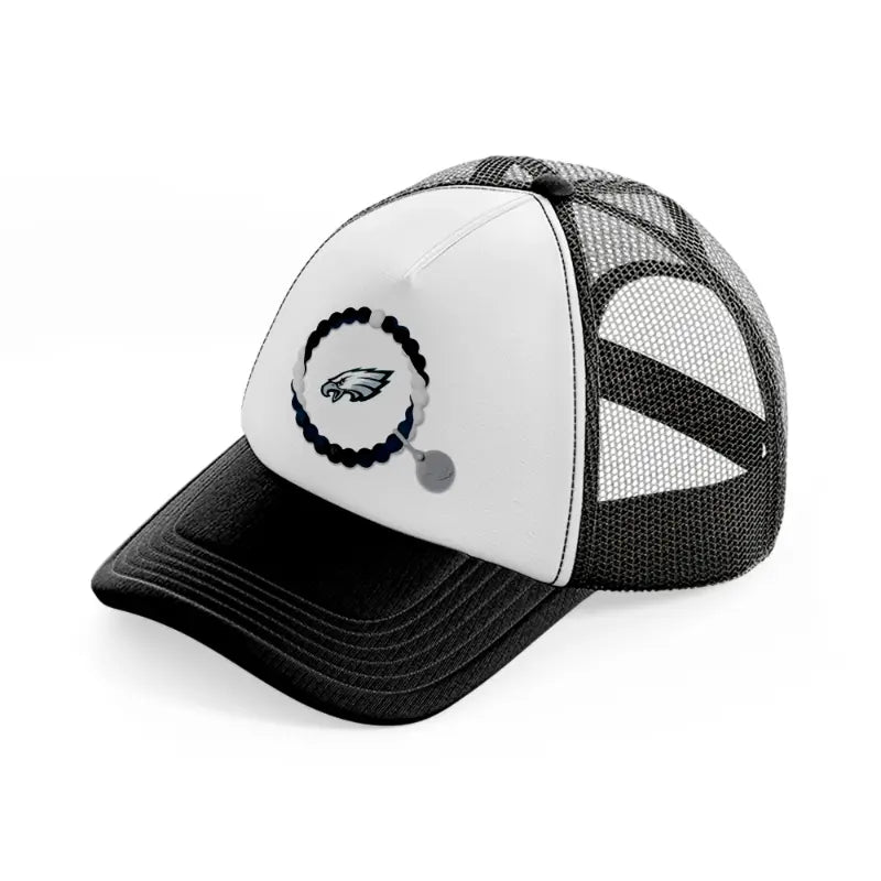 philadelphia eagles supporter-black-and-white-trucker-hat