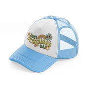 happy st. patrick's day-sky-blue-trucker-hat