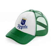 kansas city royals emblem-green-and-white-trucker-hat