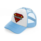 super dad color-sky-blue-trucker-hat