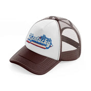 kentucky flag brown trucker hat