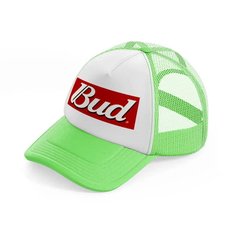 bud lime green trucker hat