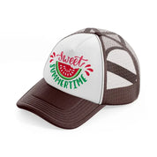 sweet summer time brown trucker hat