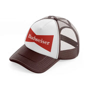 old budweiser brown trucker hat