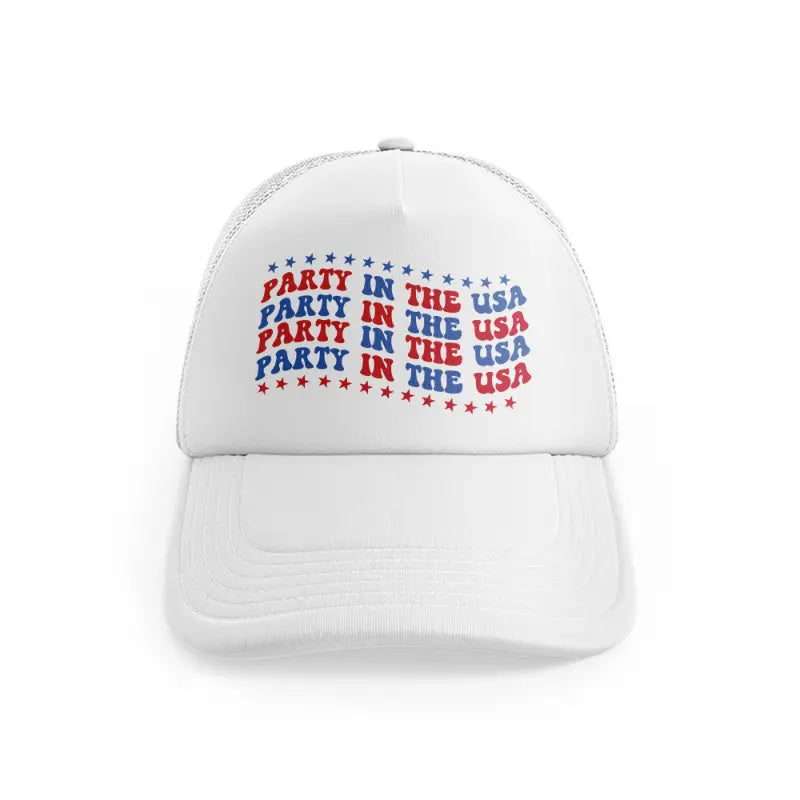 party in the usa-01-white-trucker-hat