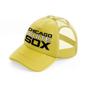 chicago white sox minimalist gold trucker hat