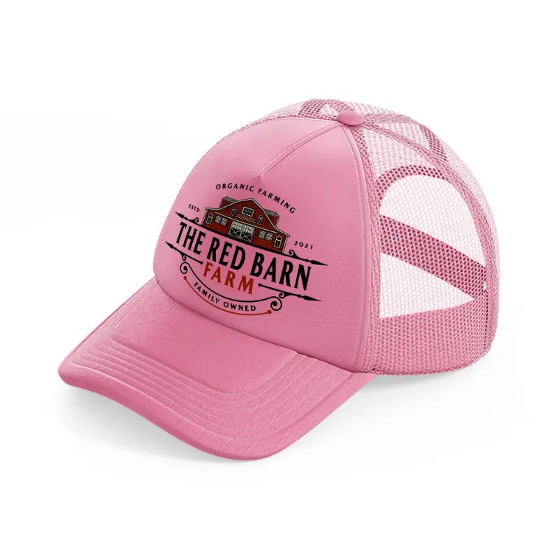 organic farming the red barn farm-pink-trucker-hat