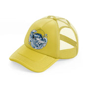 fishing artwork-gold-trucker-hat