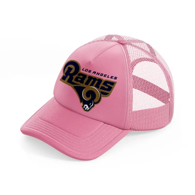 los angeles rams retro-pink-trucker-hat