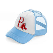 boston red sox emblem-sky-blue-trucker-hat