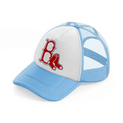 boston red sox emblem sky blue trucker hat