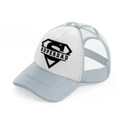 super dad logo-grey-trucker-hat