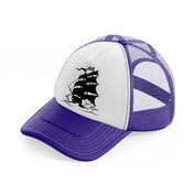 vector ship-purple-trucker-hat