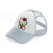hello kitty flowers-grey-trucker-hat