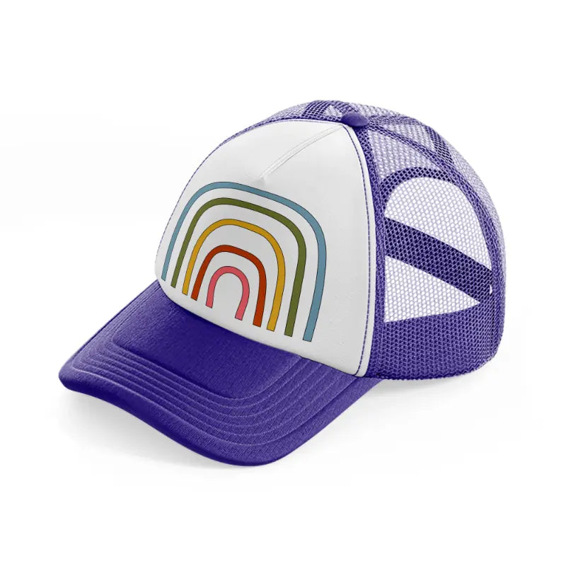 groovy shapes 06 purple trucker hat