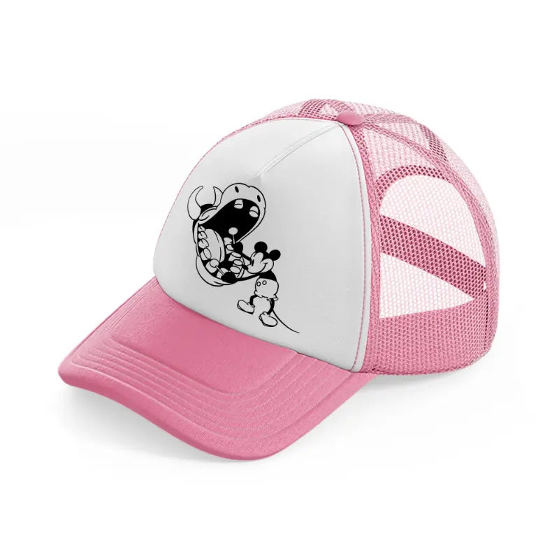 mickey drums-pink-and-white-trucker-hat