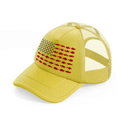 usa fish flag-gold-trucker-hat