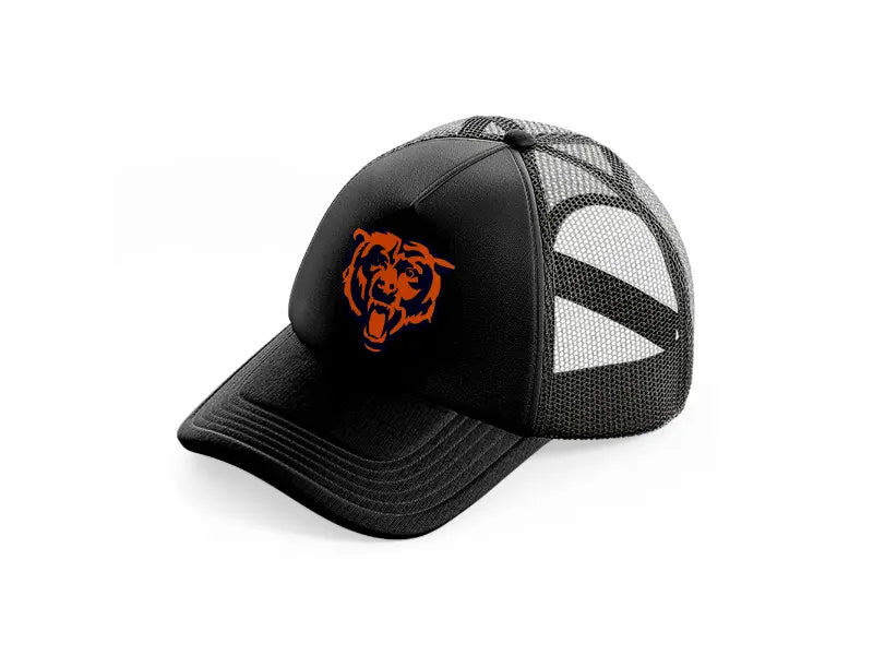 chicago bears emblem-black-trucker-hat