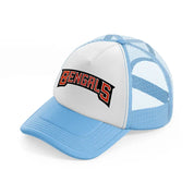 cincinnati bengals text-sky-blue-trucker-hat