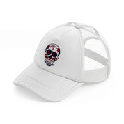 boston red sox skull-white-trucker-hat
