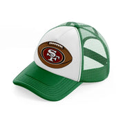 49ers american football ball-green-and-white-trucker-hat