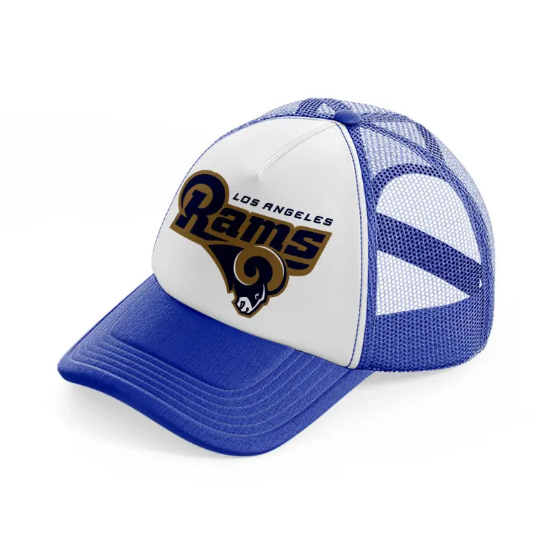 los angeles rams retro-blue-and-white-trucker-hat