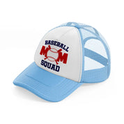 baseball mom squad-sky-blue-trucker-hat