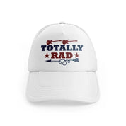 totally rad white trucker hat