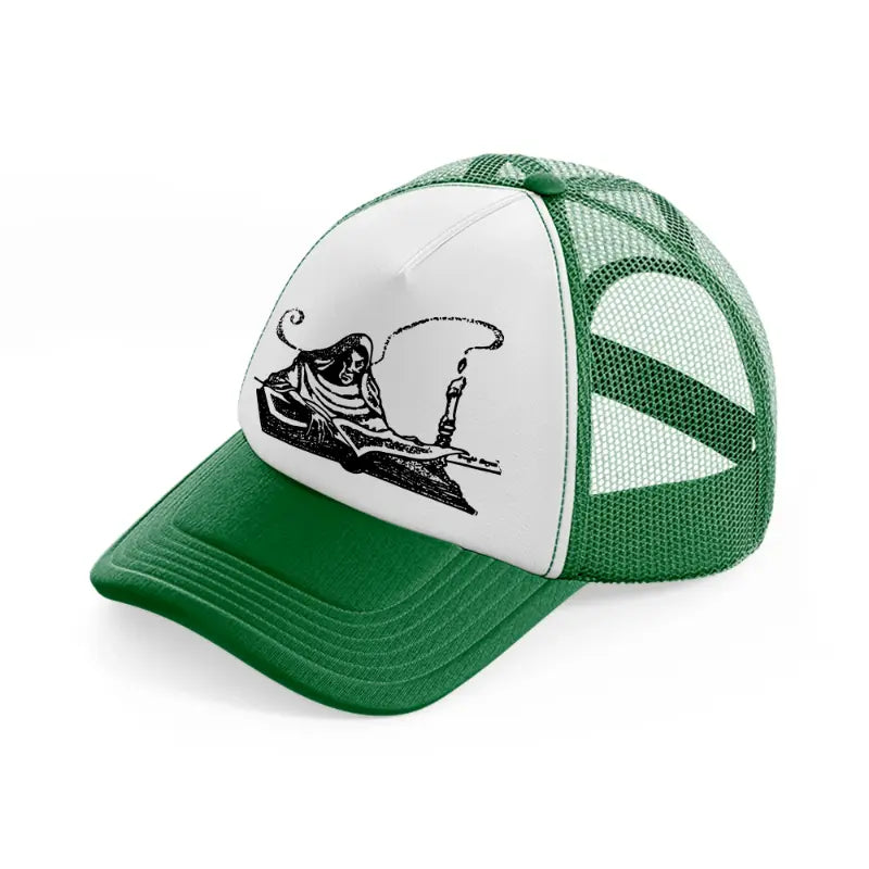 soul reaper-green-and-white-trucker-hat