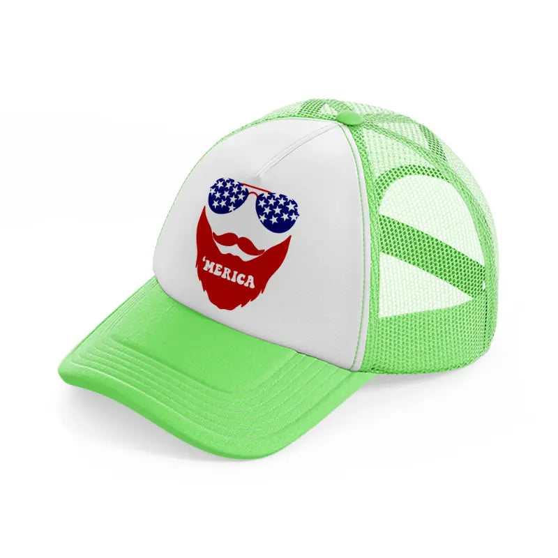 america 2-01-lime-green-trucker-hat