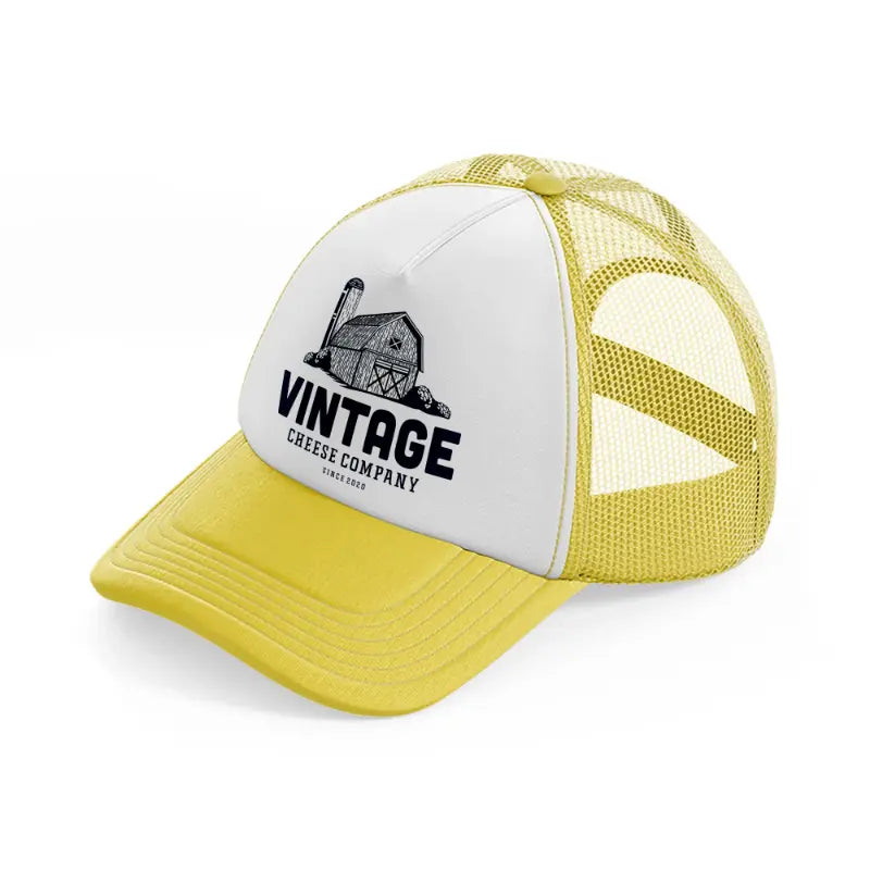 vintage cheese company-yellow-trucker-hat
