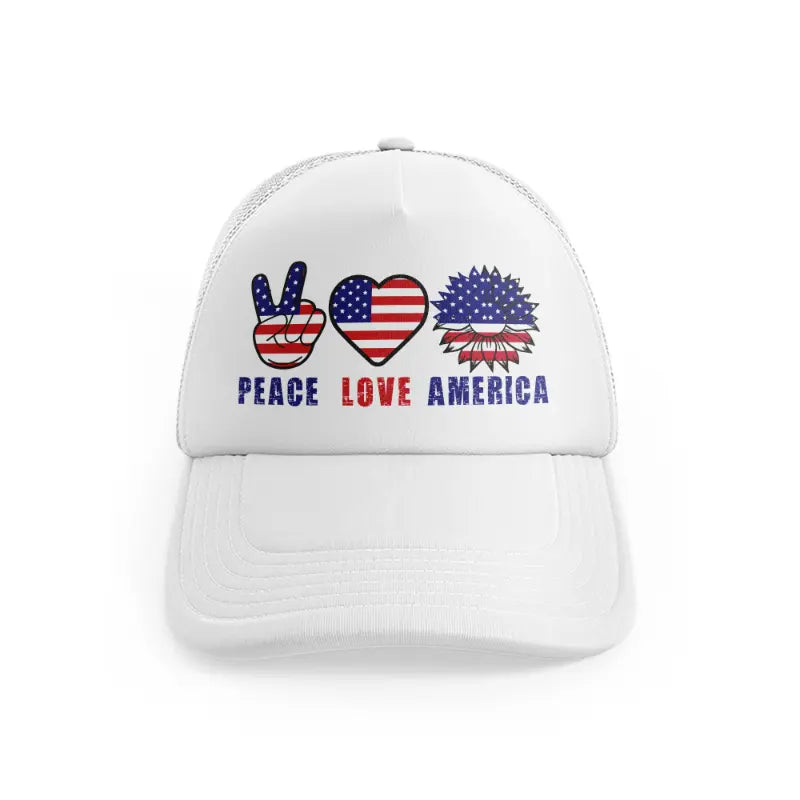 peace love america-010-white-trucker-hat