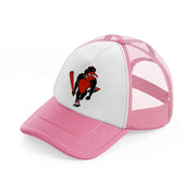 baltimore orioles angry-pink-and-white-trucker-hat