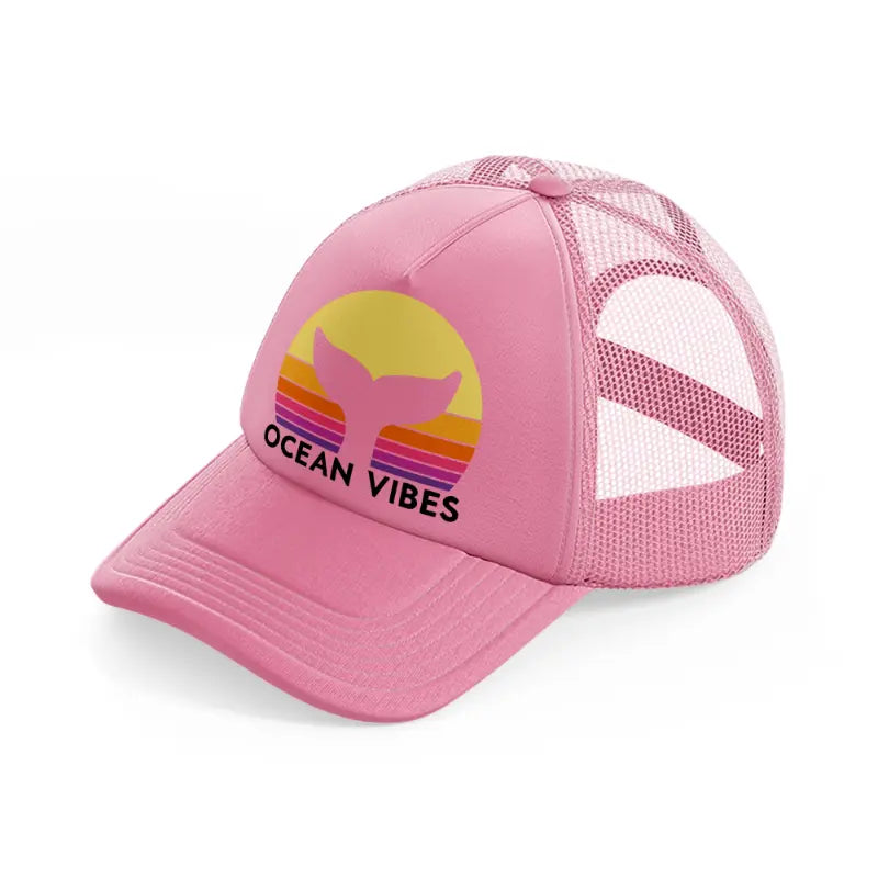 ocean vibes-pink-trucker-hat