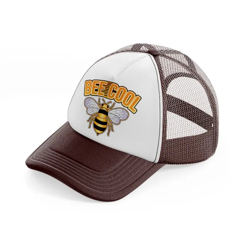 bee cool-brown-trucker-hat
