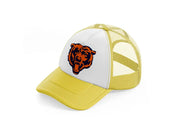 chicago bears emblem-yellow-trucker-hat